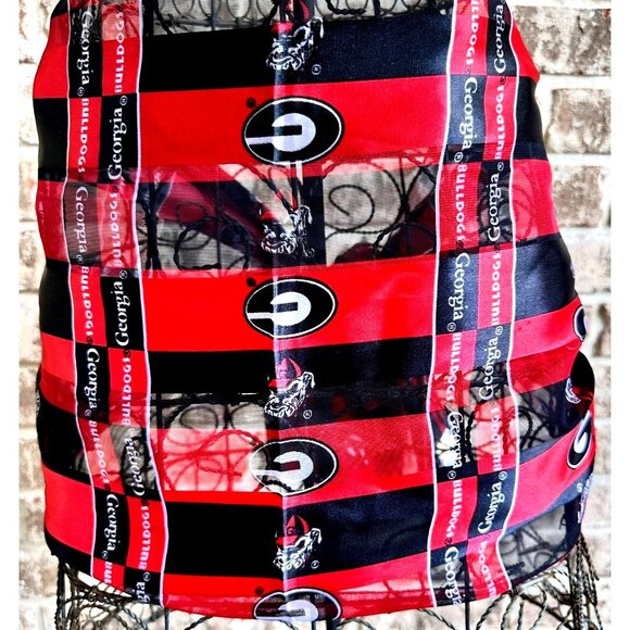 VTG University Georgia Scarf UGA Football Bulldogs Dawgs 58 in L x 12 in NWT - Picture 2 of 12